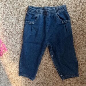 Vintage bow detail girls 18month  Blue Jeans